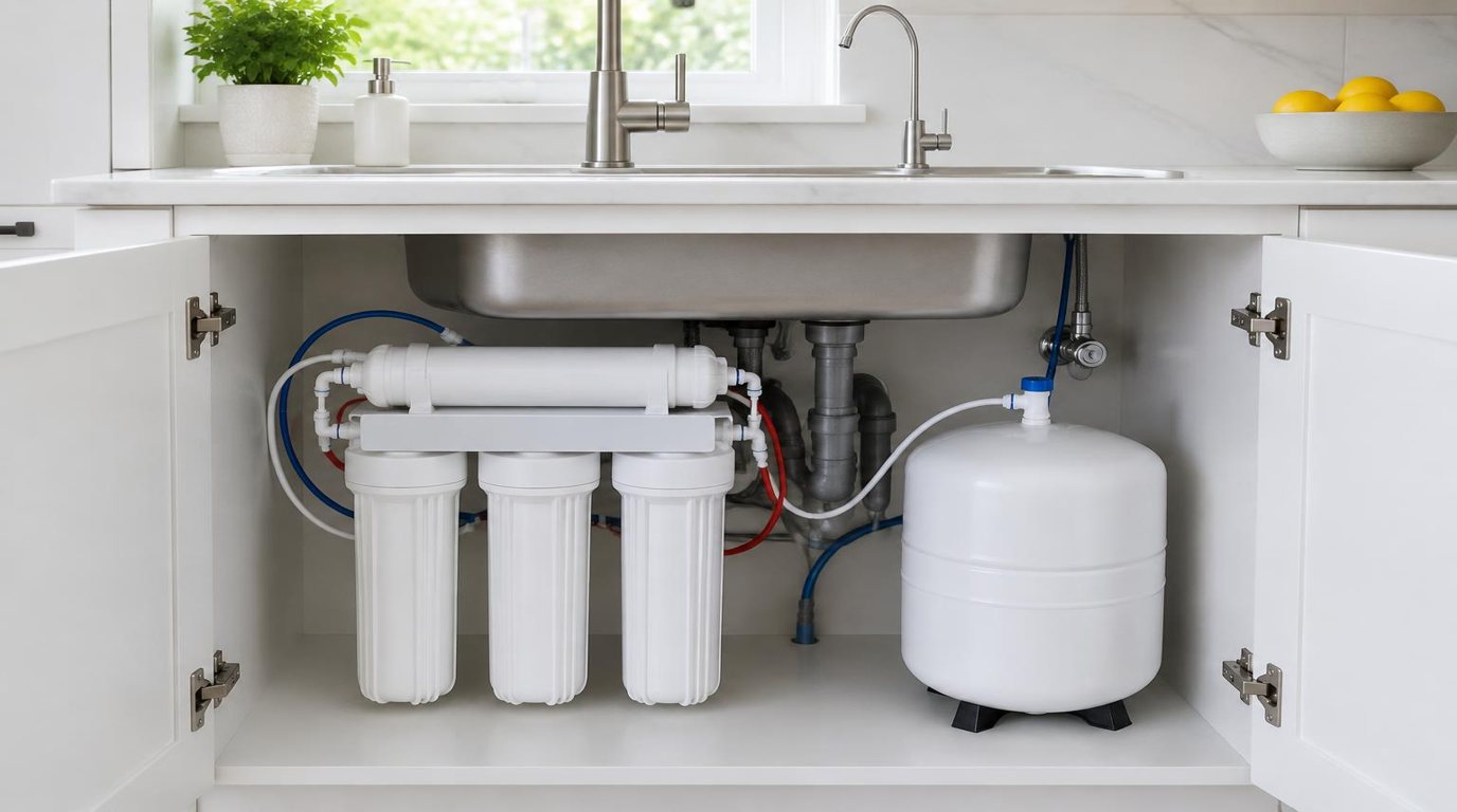 Whole-home filtration tank at an oceanfront Highland Beach home