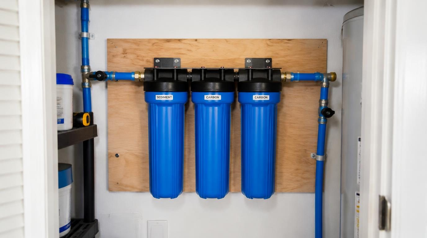Water Softeners equipment at a Palm Beach County home