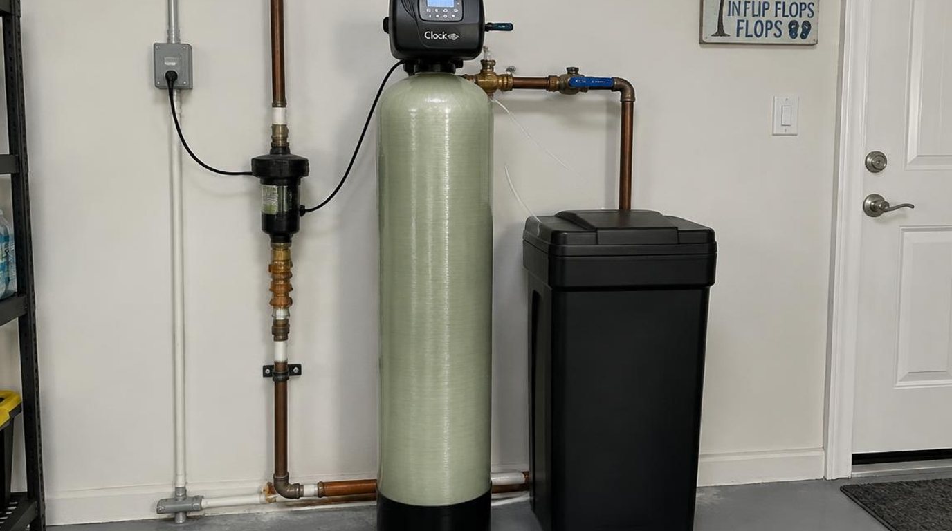 Water filtration system installed beside a South Florida home — Water filtration in Palm Beach