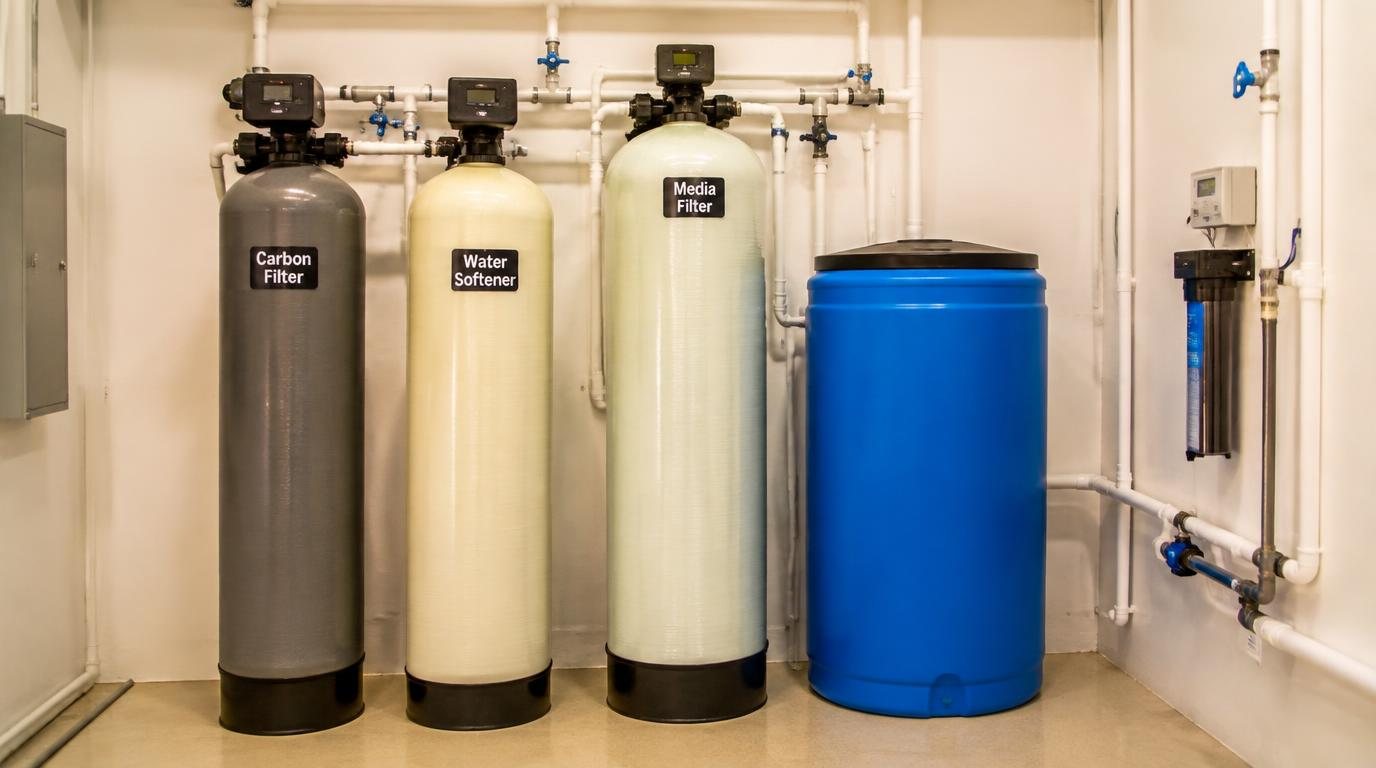 Water filtration system installed beside a South Florida home — Water filtration in Jupiter Inlet Colony