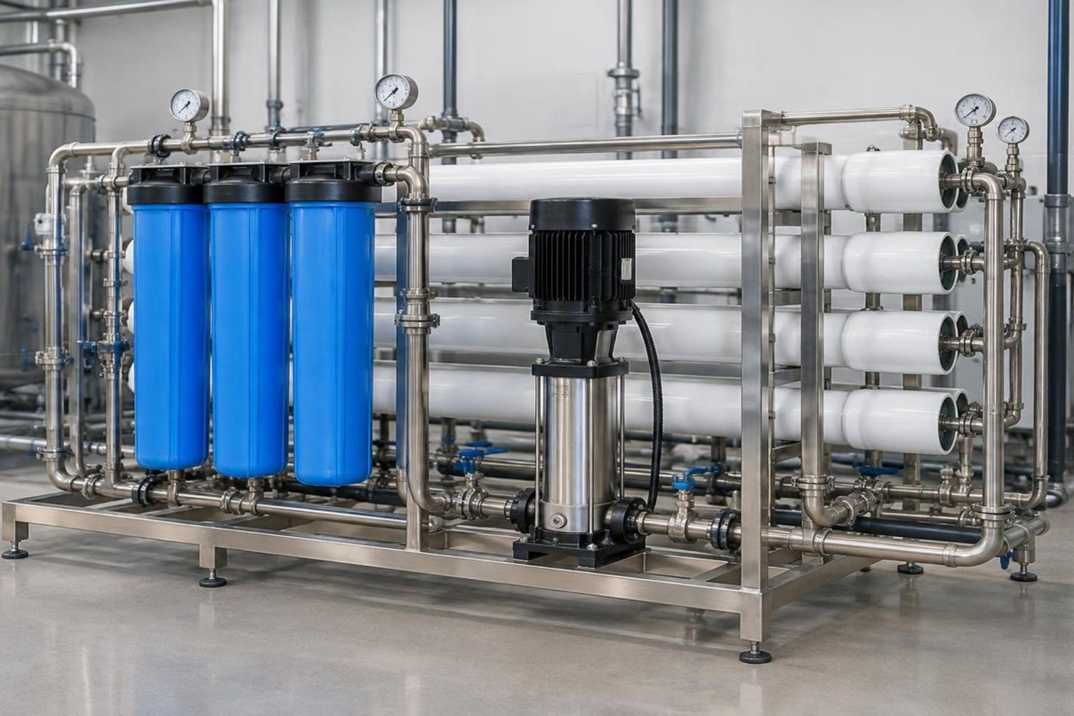 Filtration tanks serving a Boynton Beach community clubhouse surrounded by hedges